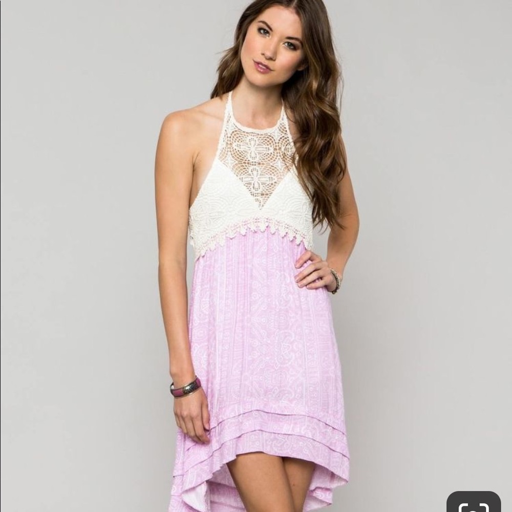 O’Neill crotchet halter dress
